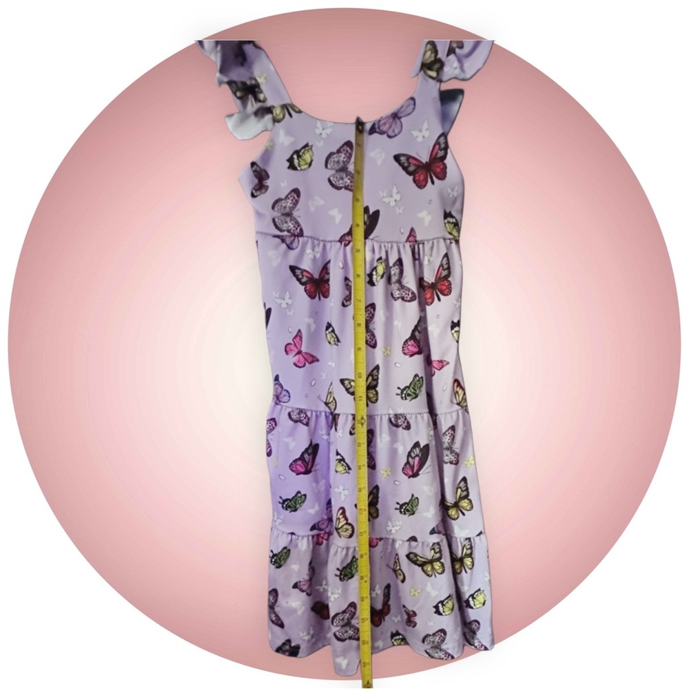 Purple Butterfly Dress 5/6 Girls - Picture 3 of 7